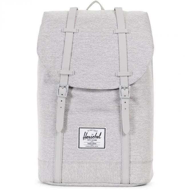 Herschel Retreat Backpack light grey crosshatch/grey rubber (02041)