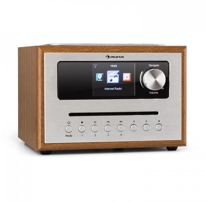 Auna Silver Star CD Cube Wood Brown