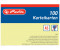 Herlitz Karteikarten A5 100 liniert gelb holzfrei (1150515)