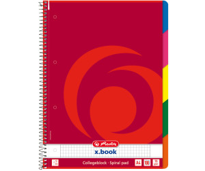 kariert Farbe grün Collegeblock DIN A4 80 Blatt Herlitz Spiralblock