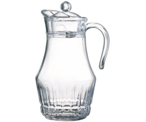 Krug Kanne Glaskaraffe Glaskrug Wasserkaraffe mit Deckel 1,7 L Quadro LUMINARC