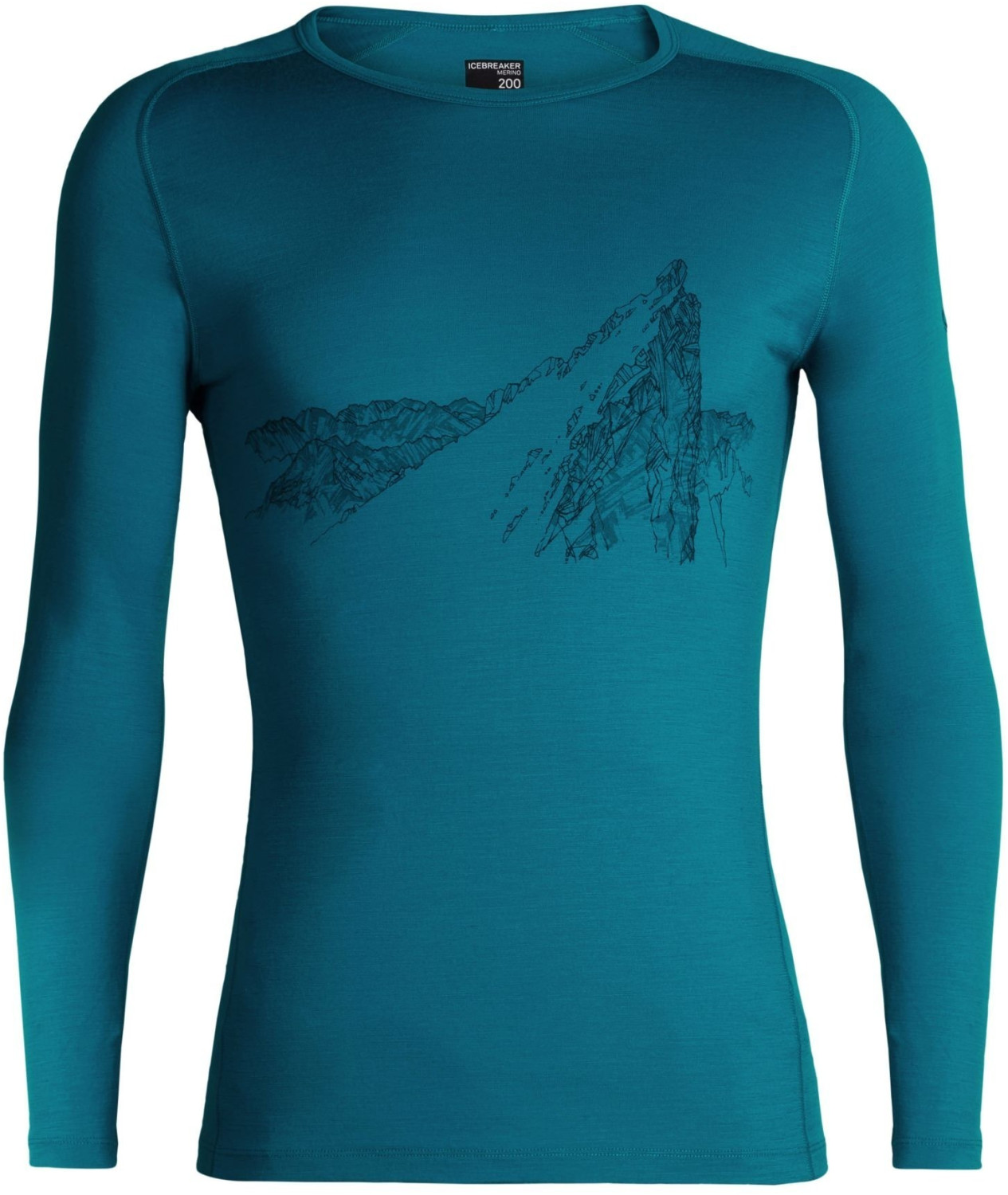 Icebreaker 200 Oasis Deluxe Raglan Long Sleeve Crewe La Meije Men