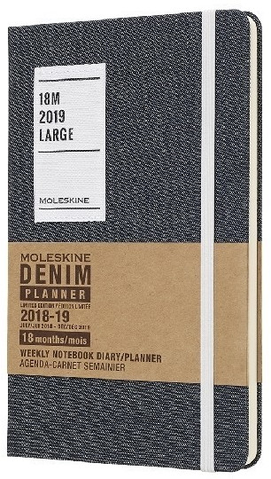 Moleskine Weekly Notebook Large HC 2018/19 Denim blue