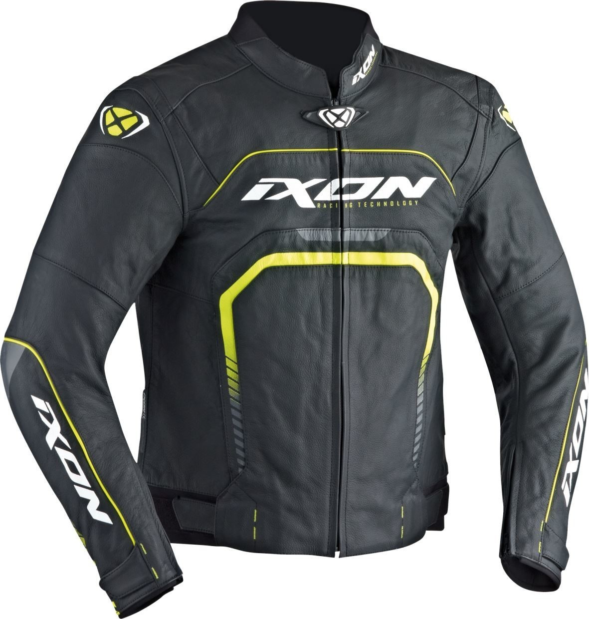 IXON Blouson Fighter noir/blanc/jaune