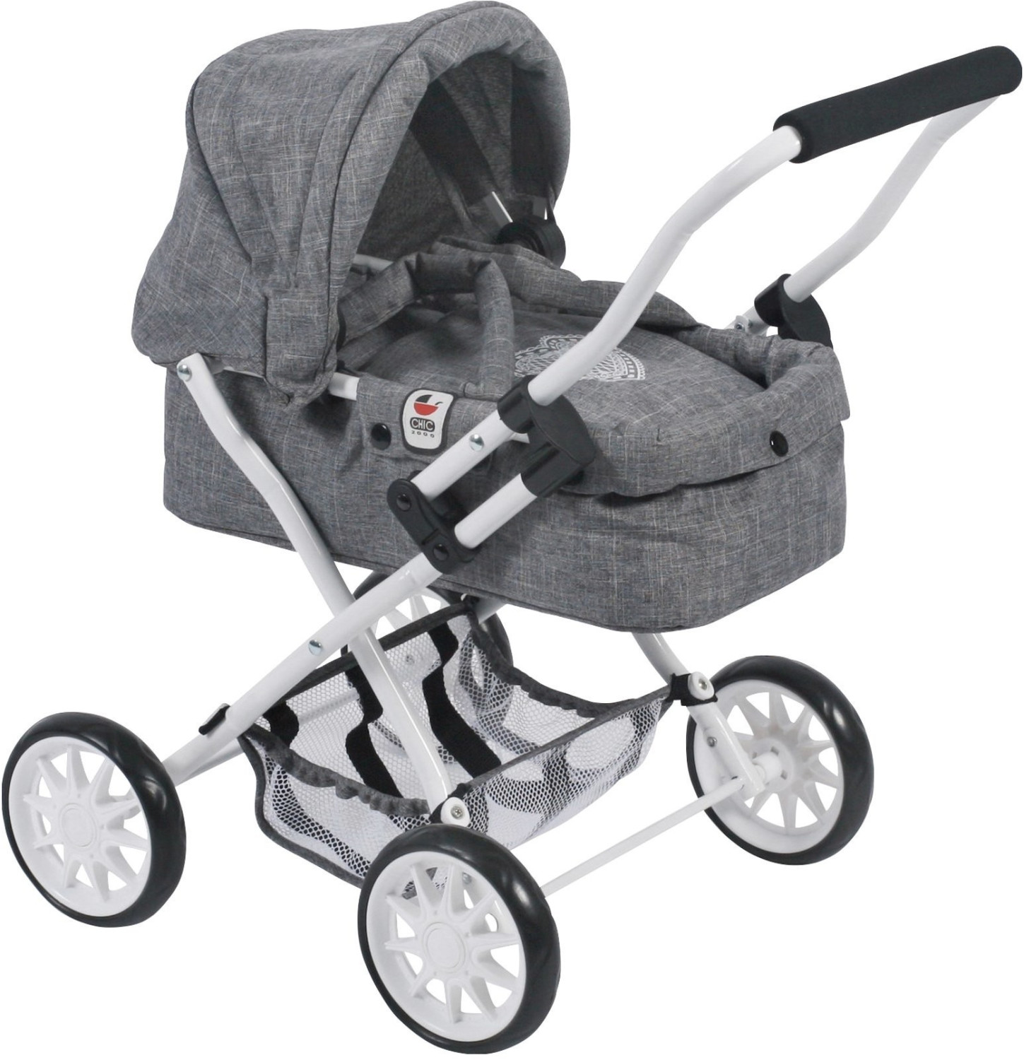 Bayer-Chic Cuddly Doll's Pram Smarty - Jeans Grey