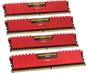DDR4 2666MHz C16 XMP 2.0 Kit de Mémoire Haute Performance Corsair Vengeance LPX 32Go 2x16Go Rouge 