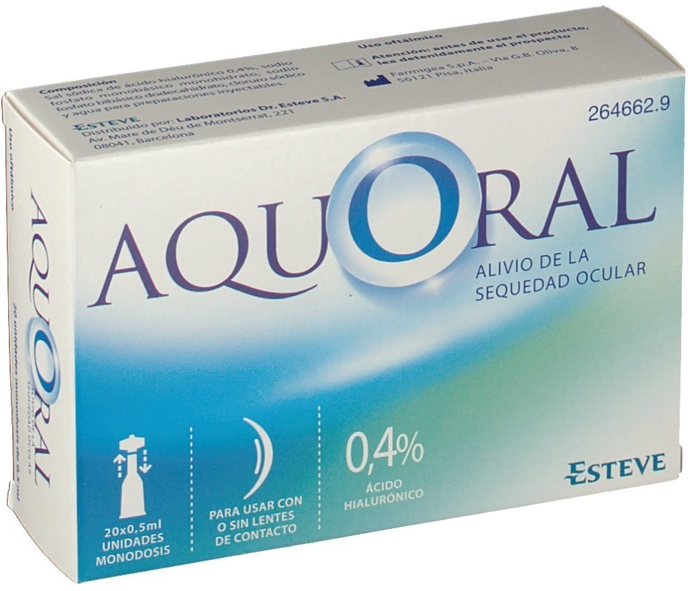 Aquoral Forte, Ac. Hialuronico 0,4% 0,5 ml 30 monodosis