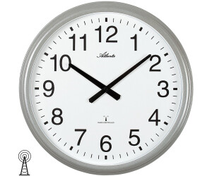 Horloge Murale Radio-pilotée Atlanta XXL 43 Cm – Métal, Verre Minéral, Intérieur/extérieur 4449