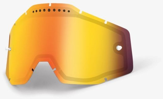 100% RACECRAFT/ACCURI/STRATA Vented Dual Pane Lens Red Mirror