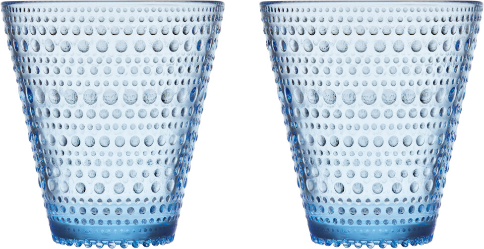 iittala Drinking glass Kastehelmi Set of 2 aqua blue
