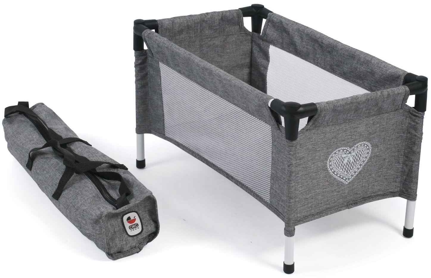 Bayer-Chic Dolls Travel Cot - Jeans Grey