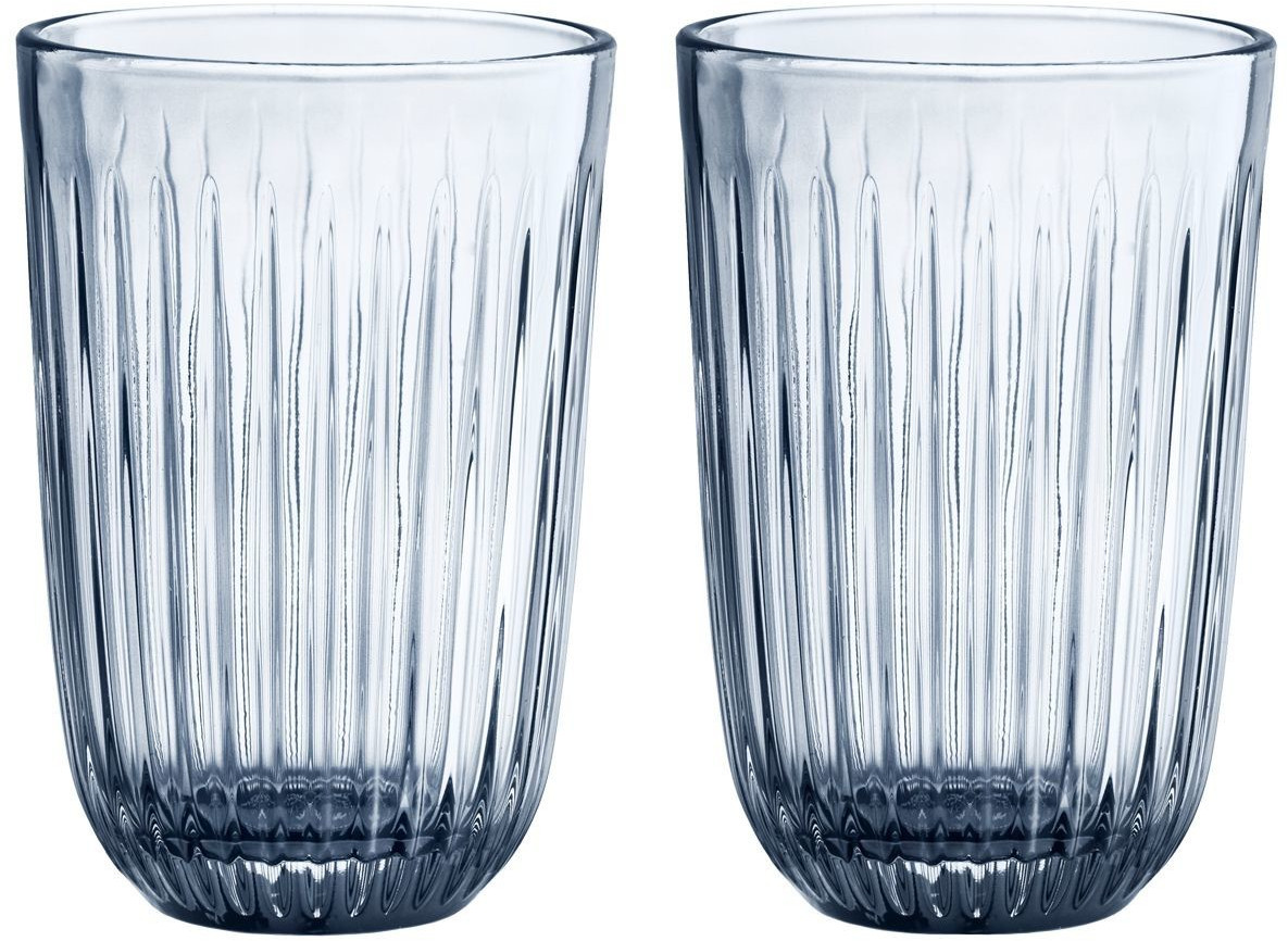 Kähler Hammershøi drinking glass 330 ml blue set of 2