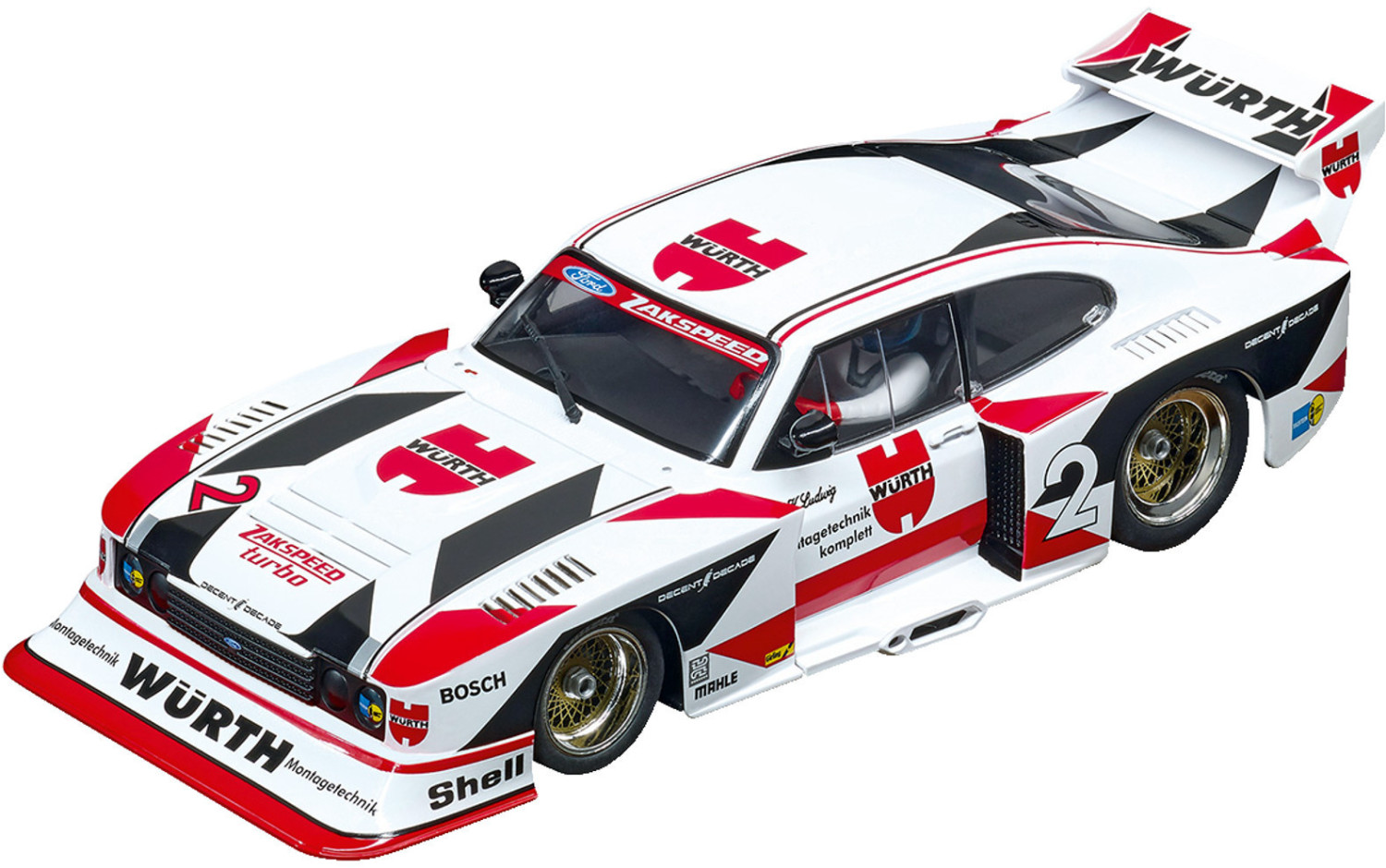 Carrera Digital 124 Ford Capri Zakspeed Turbo Würth-Zakspeed Team, No.2