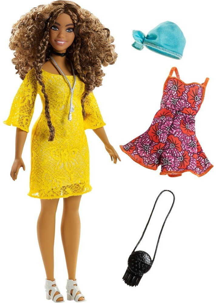 Barbie Fashionistas - Doll in a yellow Lace Dress