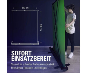Elgato Green Screen Pannello Chroma Key Pieghevole Con Telaio Autobloccante, Tela Antipiega, Custodia In Alluminio, Montaggio Rapido Per Streaming E Video