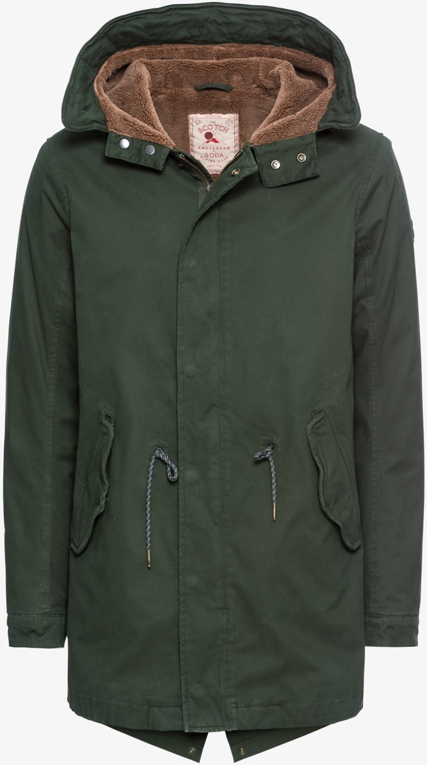 Scotch & Soda Parka Classic Hooded with Teddy Lining pine (145193-0548)