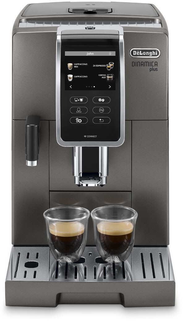 De'Longhi Perfetto Dinamica Plus, Máquina Automática de Café en Grano,  Cappuccino, Espresso, ECAM370.95.T, Titanio, 2 L, Color Gris : :  Hogar y cocina