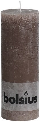 Bolsius Bougie rustique 190 x 68 mm taupe