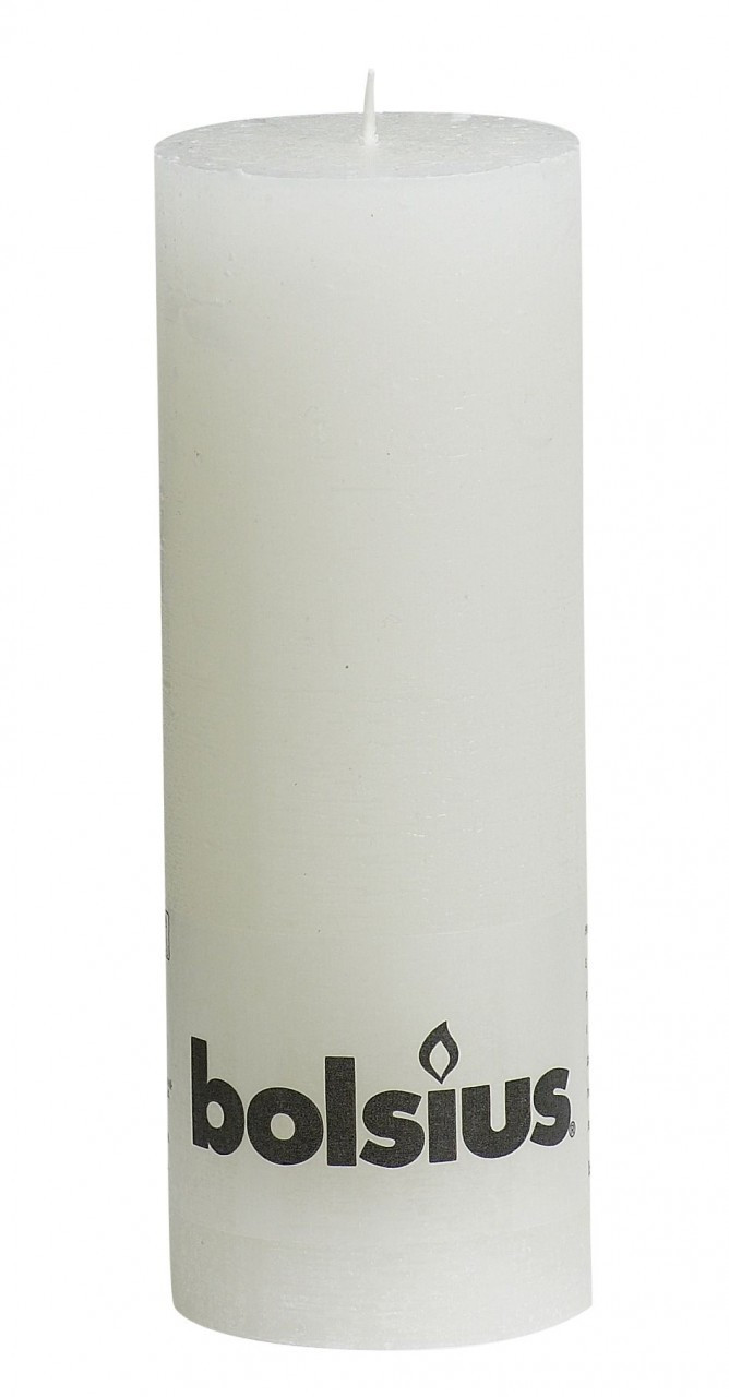 Bolsius Bougie rustique 190 x 68 mm blanc