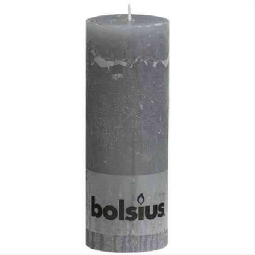 Bolsius Bougie rustique 190 x 68 mm gris clair