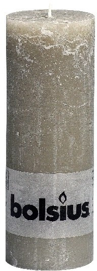Bolsius Bougie rustique 190 x 68 mm gris silex