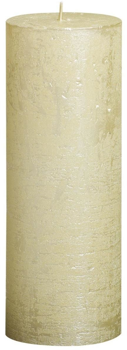 Bolsius Bougie rustique 190 x 68 mm ivoire métallisé