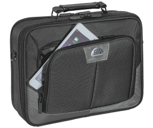 Schwarz Umhängetasche mit Schultergurt PEDEA Laptoptasche Fair Notebook-Tasche bis 17,3 Zoll 43,9 cm 