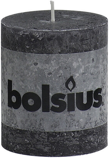 Bolsius Bougie rustique 80 x 68 mm anthracite
