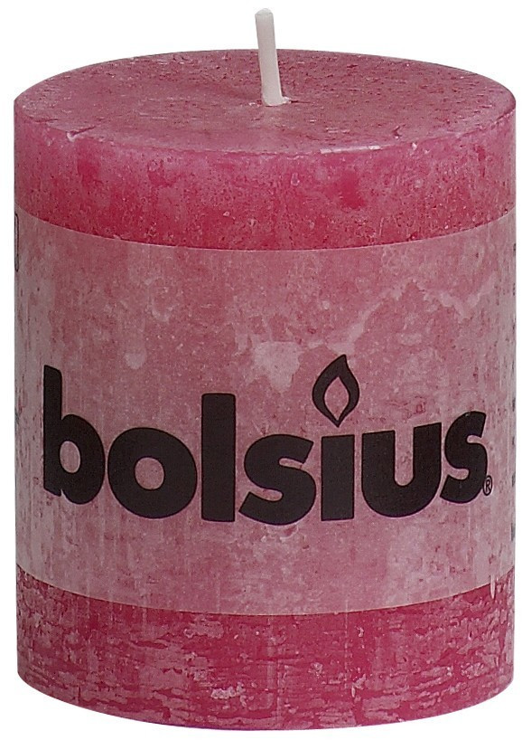 Bolsius Bougie rustique 80 x 68 mm fuchsia