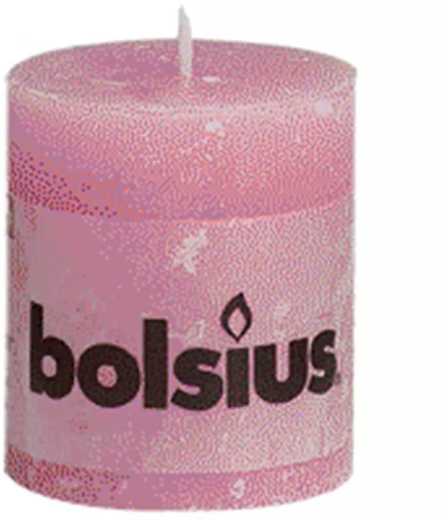 Bolsius Bougie rustique 80 x 68 mm rose