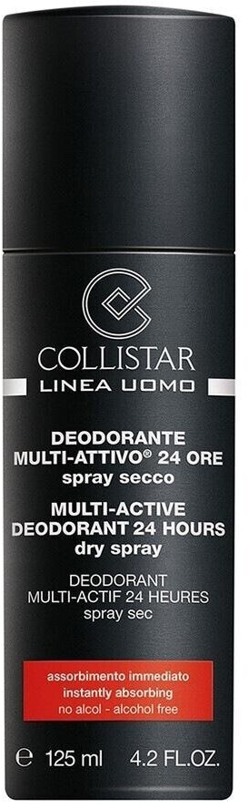 Collistar Uomo Deodorante Multi-Attivo 24 ore Spray secco (125ml) a € 11,08  (oggi)