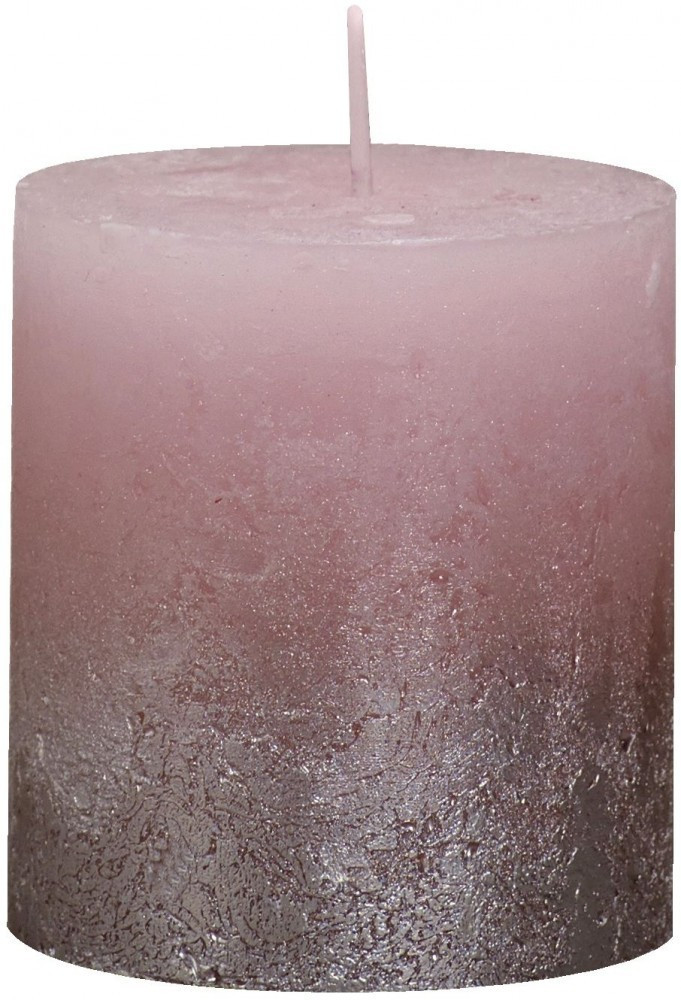 Bolsius Bougie rustique 80 x 68 mm rose pastel