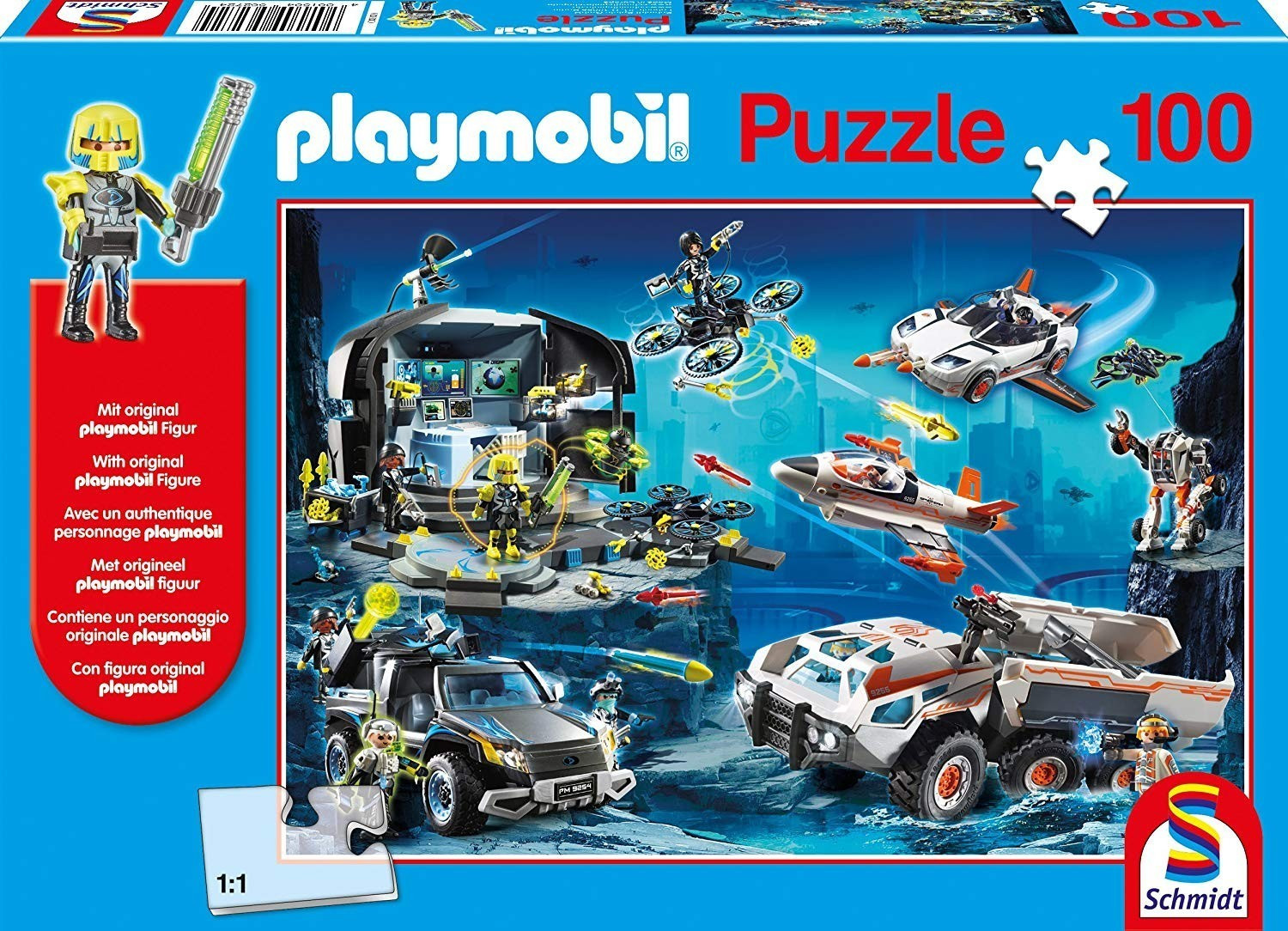 Schmidt Playmobil Top Agents (100 pièces)