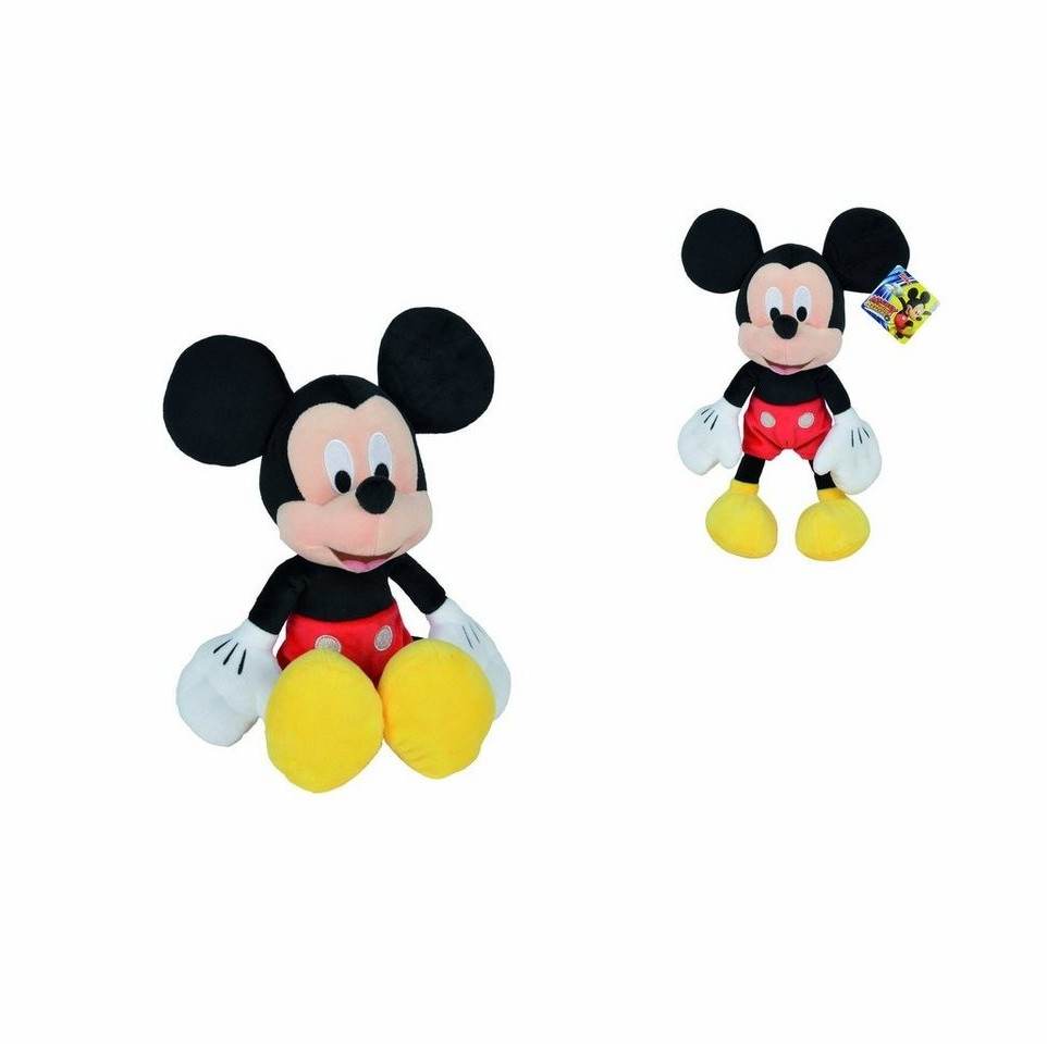 Simba 6315870309 - Disney Denim Mickey Mouse, Oktober Edition,   Exclusiv, 35cm Plüschfigur, Micky Maus, im Geschenkkarton, Limitiert,  Sonderedition, Sammlerstück, ab den ersten Lebensmonaten: :  Spielzeug