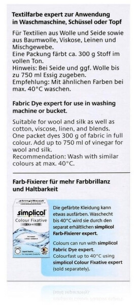 Simplicol Textilfarbe expert Marine-Blau, Bild 3
