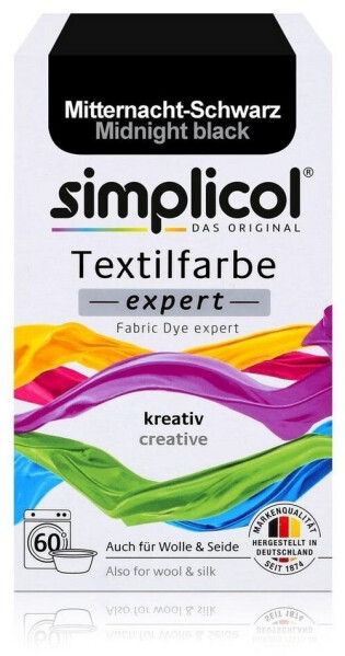 Simplicol Textilfarbe expert Mitternacht-Schwarz