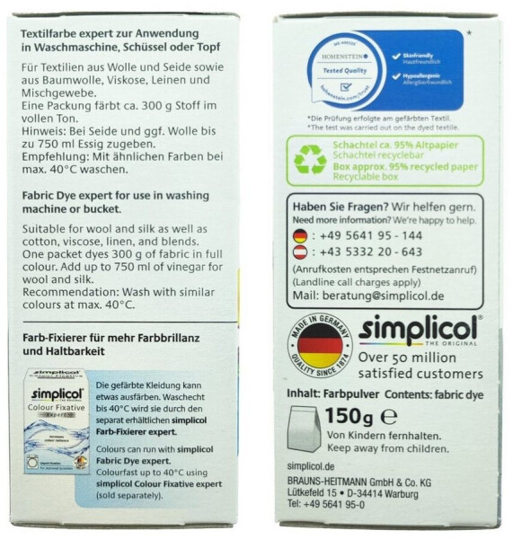 Simplicol Textilfarbe expert Mohn-Rot, Bild 3