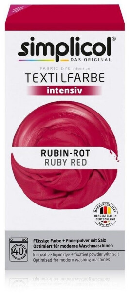 Simplicol Textilfarbe intensiv Rubin-Rot