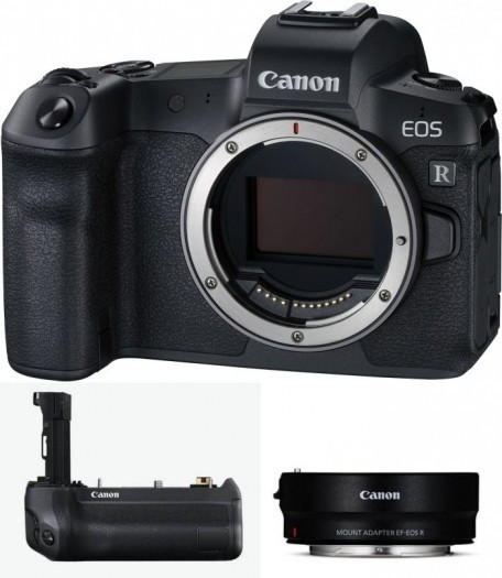 Canon EOS R Body + Adapter + Battery Grip BG-E22