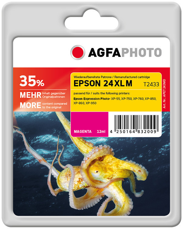 AgfaPhoto APET243MD pour  Epson 24XL magenta