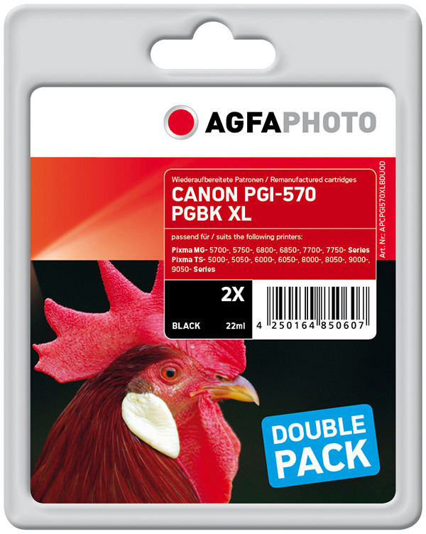 AgfaPhoto APCPGI570XLBDUOD pour Canon PGI-570PGBK XL noir