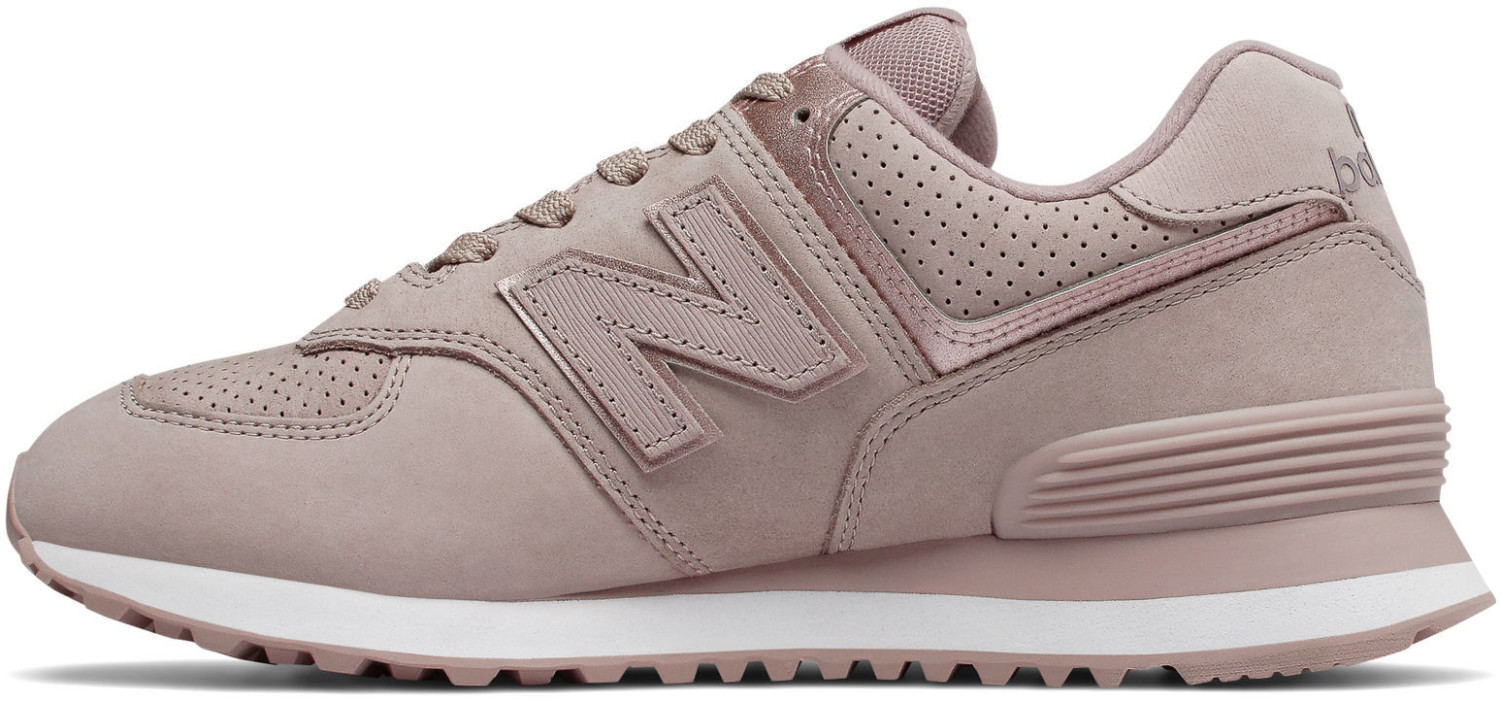 New Balance 574 Nubuck Wmns au lait with champagne metallic