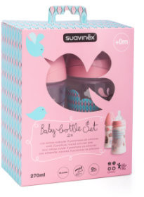 Suavinex Baby Bottle Set Pink x2