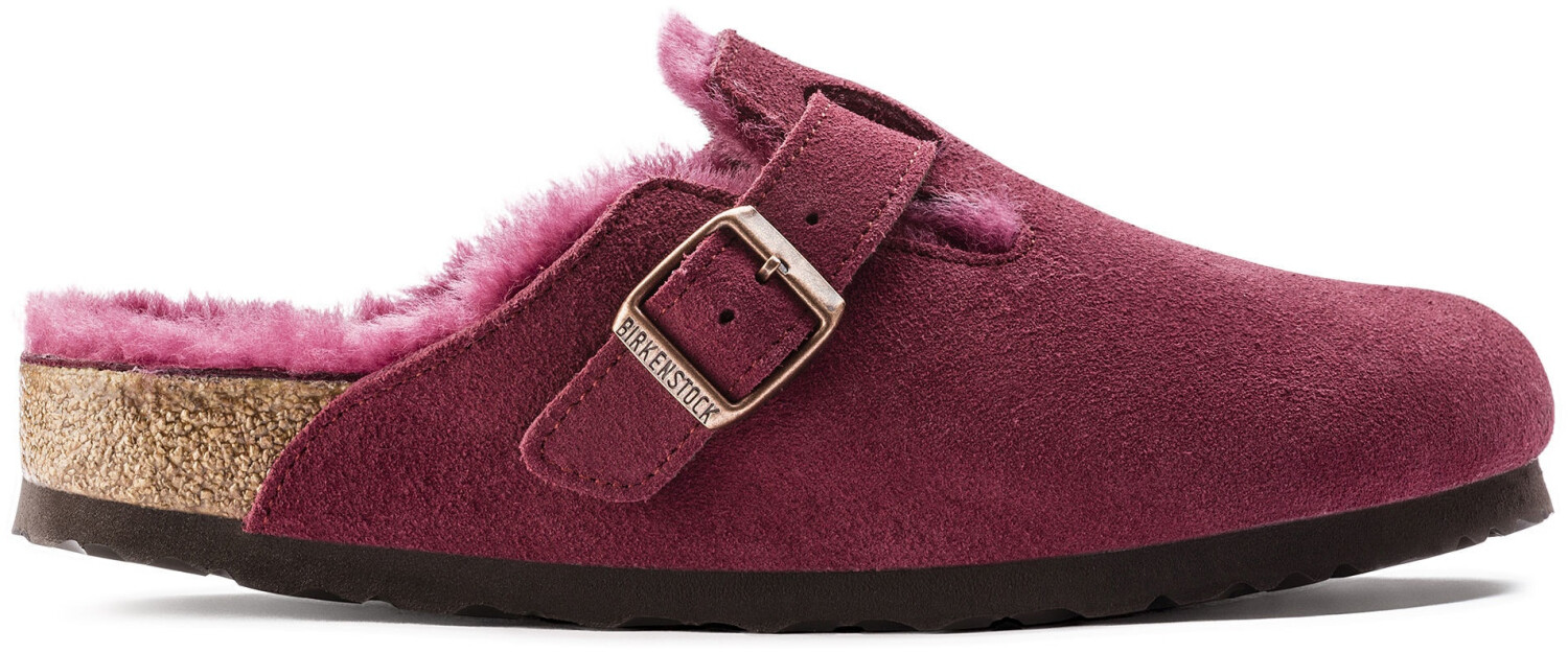 Birkenstock boston shearling burgundy shop