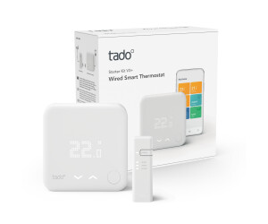 Tado Thermostat Connecté et Intelligent Sans Fils Kit V3+ avec une Tete  Thermostatique intelligente - Cdiscount Bricolage