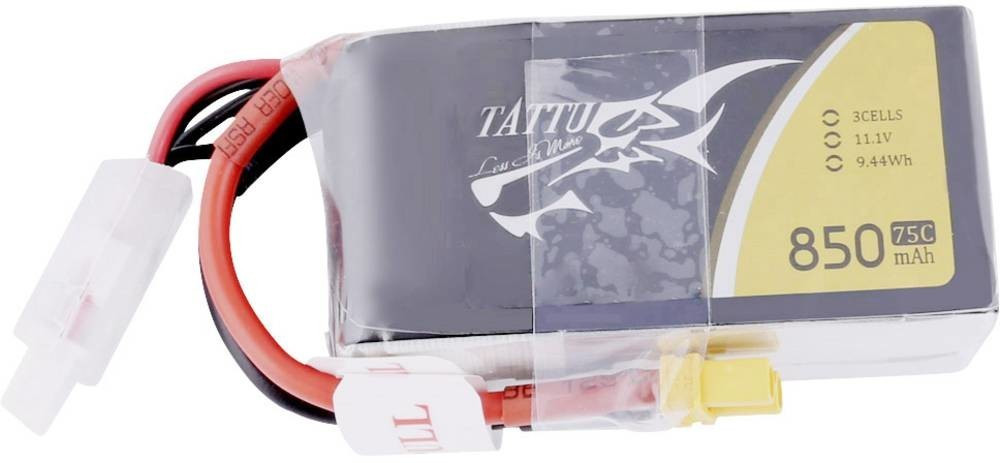 Batterie Lipo TATTU 3S 850mAh 11.1V 75C Avec Connecteur XT30 - Pour Drone FPV & Quadcopter De Course