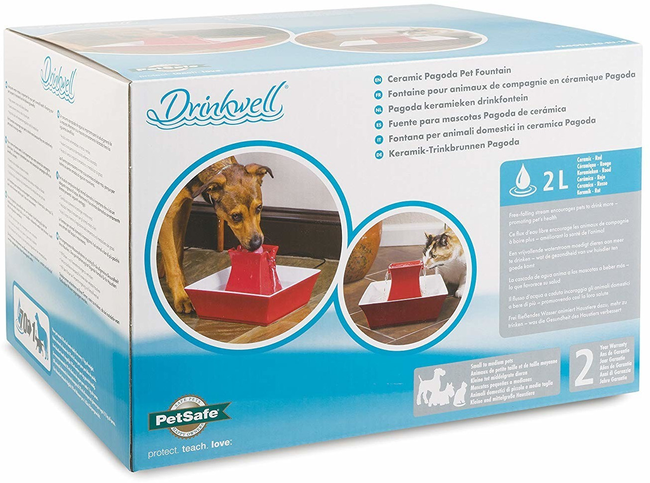 Petsafe Fontaine à eau pour chat rouge Petsafe Fontaine à eau pour chat rouge