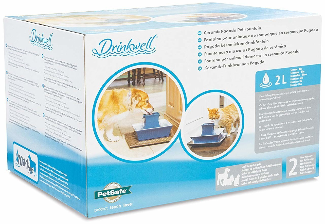 Petsafe Fontaine à eau pour chat bleu Petsafe Fontaine à eau pour chat bleu