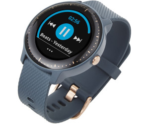 vivoactive 3 music granite blue with rose gold
