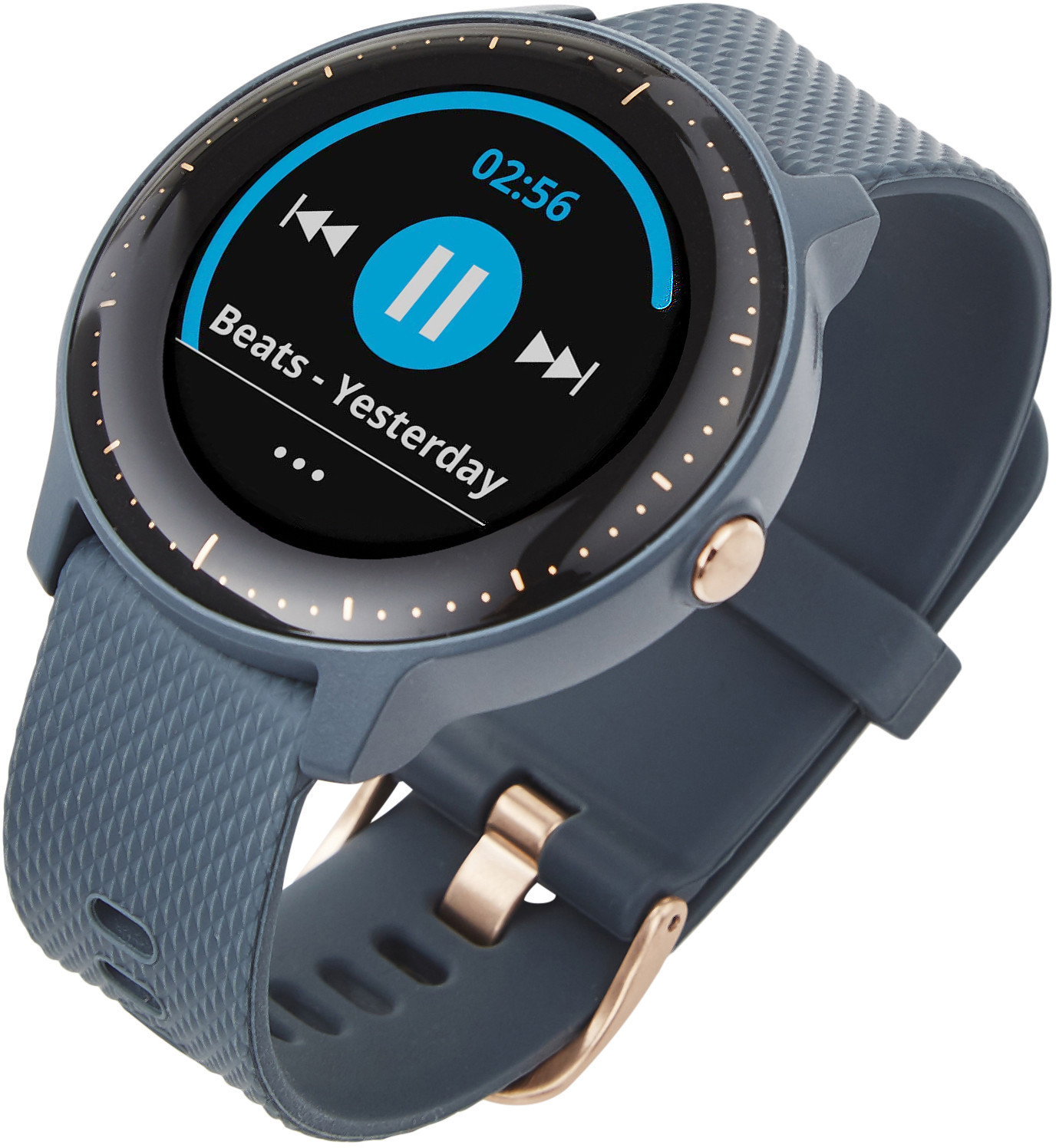 garmin vivoactive 3 music granite blue with rose gold